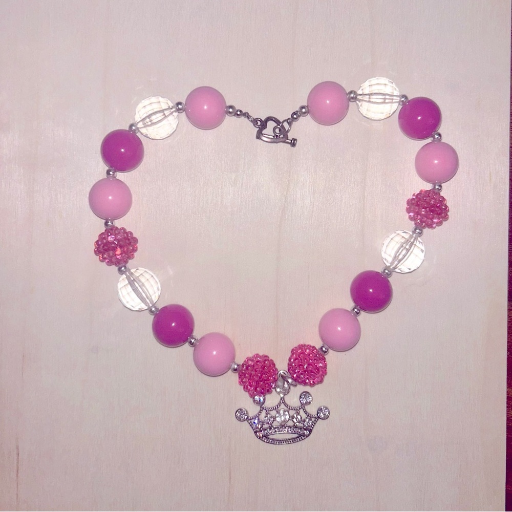 Adorable Little Girl Colorful Bubble Necklace